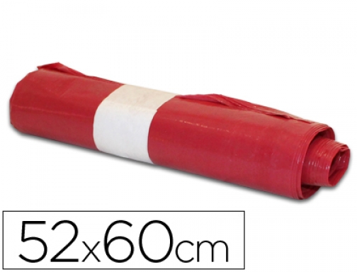 Bolsa basura domestica roja 52x60cm galga 70 rollo de 20 unidades Blanca 10020207, imagen mini