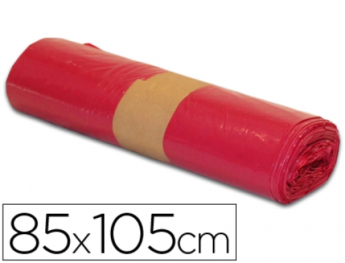 Bolsa basura industrial roja 85x105cm galga 110 rollo de 10 unidades Blanca 10020307, imagen mini