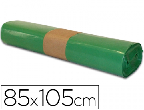 Bolsa basura industrial verde 85x105cm galga 110 rollo de 10 unidades Blanca 10020313, imagen mini