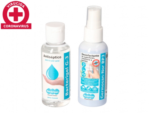 Gel hidroalcoholico bacterigel g3 spray 60 ml + desinfectante para superficiesspray 60ml Otros 5012GD029443, imagen mini