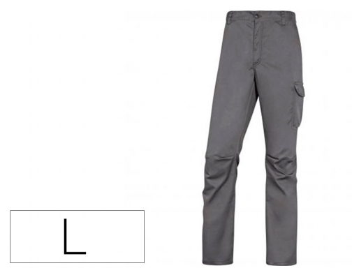 Comprar Pantalon de trabajo Deltaplus cintura elastica 5 bolsillos color gris negro talla PANOSTRPAGNGT