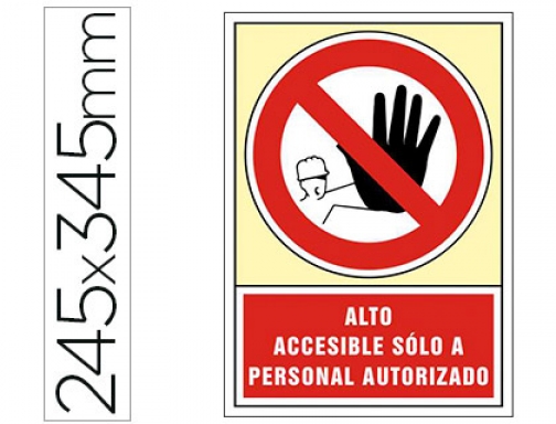 Pictograma Syssa señal de prohibicion alto accesible solo a personal autorizado en 3028, imagen mini