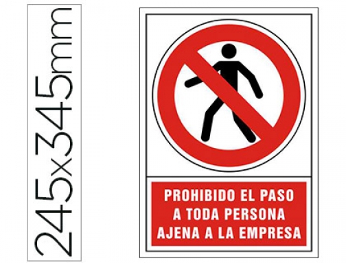 Comprar Pictograma Syssa señal de prohibicion prohibido el paso a toda persona ajena 3021