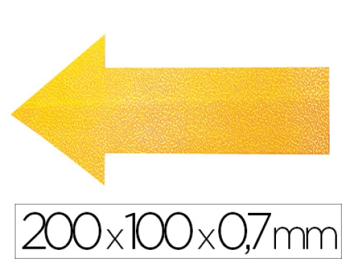 Comprar Simbolo adhesivo Durable pvc forma de flecha para delimitacion suelo amarillo 200x100x0,7 170504