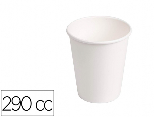 Vaso de carton biodegradable blanco 290