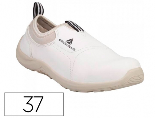Zapatos de seguridad Deltaplus microfibra pu suela pu mono-densidad color blanco talla MIAMIS2BC37, imagen mini