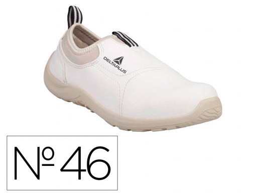 Zapatos de seguridad Deltaplus microfibra pu suela pu mono-densidad color blanco talla MIAMIS2BC46, imagen mini