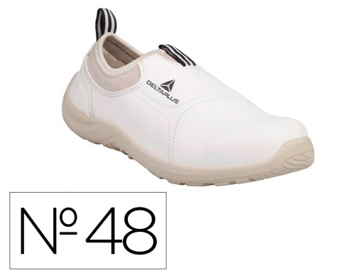 Zapatos de seguridad Deltaplus microfibra pu suela pu mono-densidad color blanco talla MIAMIS2BC48, imagen mini