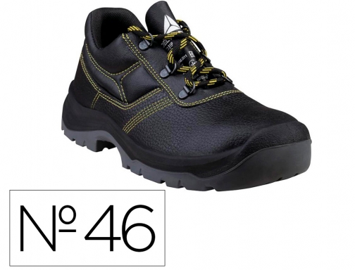 Zapatos de seguridad Deltaplus piel crupon pigmentada suela pu bi densidad color JET3SPNO46, imagen mini