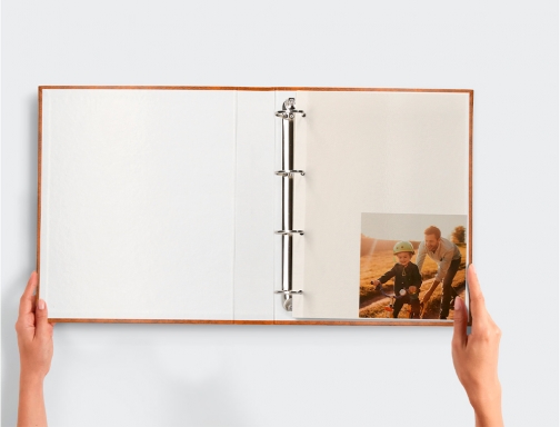 Album de fotos Liderpapel anillas serie classic con 20 hojas autoadhesivas color 166685 , marron, imagen 3 mini