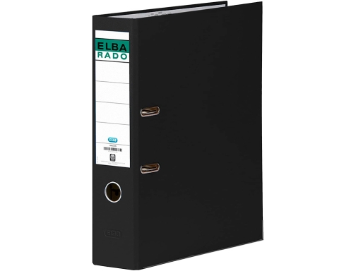 Archivador de palanca Elba chic carton forrado pvc con rado Din A4 100022650 , negro, imagen 2 mini