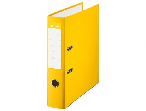 Archivador de palanca Esselte carton forrado pvc folio lomo de 75 mm 42324 , amarillo, imagen 2 mini