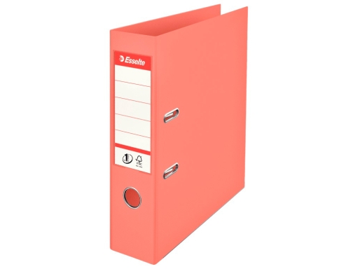 Archivador de palanca Esselte colour breeze carton forrado pvc Din A4 lomo 628429 , coral, imagen 2 mini