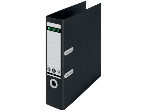 Archivador de palanca Leitz recycle Din A4 carton reciclado y reciclable 100% 10180095 , negro, imagen 2 mini