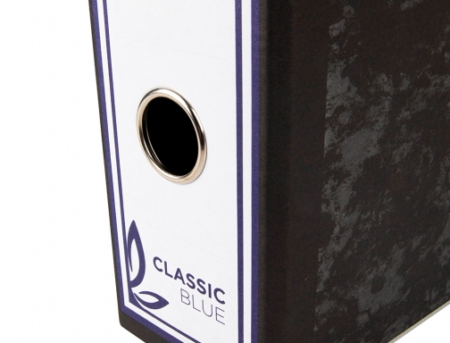 Archivador de palanca Liderpapel A4 classic blue carton entrecolado sin rado lomo 37745 , negro, imagen 5 mini