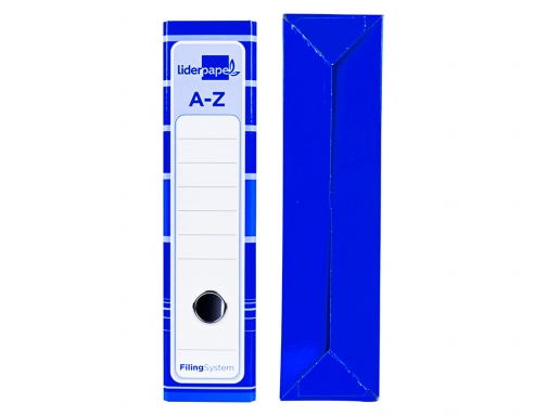 Archivador de palanca Liderpapel A4 filing system forrado sin rado lomo 80mm 32075 , azul, imagen 4 mini
