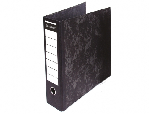 Archivador de palanca Liderpapel carton forrado Din A4 jaspeado negro sin caja 42856, imagen 2 mini