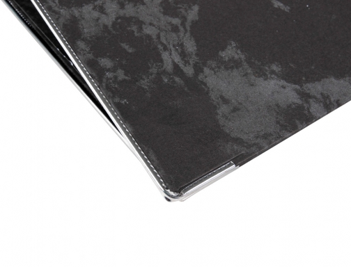 Archivador de palanca Liderpapel carton forrado folio jaspeado negro con caja classic 58605 , gris, imagen 5 mini