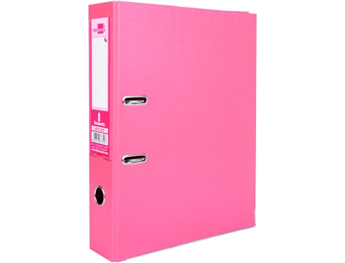 Archivador de palanca Liderpapel folio documenta forrado pvc con rado lomo 75 79702 , rosa, imagen 2 mini