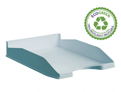 Bandeja sobremesa Archivo 2000 ecogreen plastico 100% reciclado apilable formatos Din A4 742 AZ PS , azul pastel, imagen 3 mini