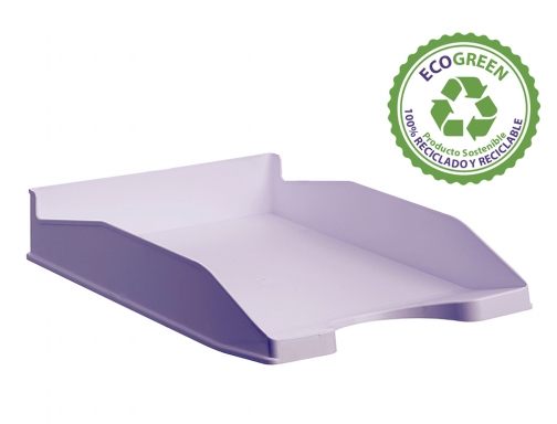 Bandeja sobremesa Archivo 2000 ecogreen plastico 100% reciclado apilable formatos Din A4 742 ML PS , malva pastel, imagen 3 mini