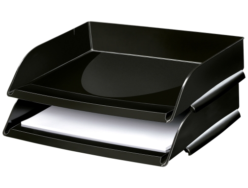 Bandeja sobremesa Cep plastico apaisada negro 351x260x69 mm 1135220161, imagen 2 mini