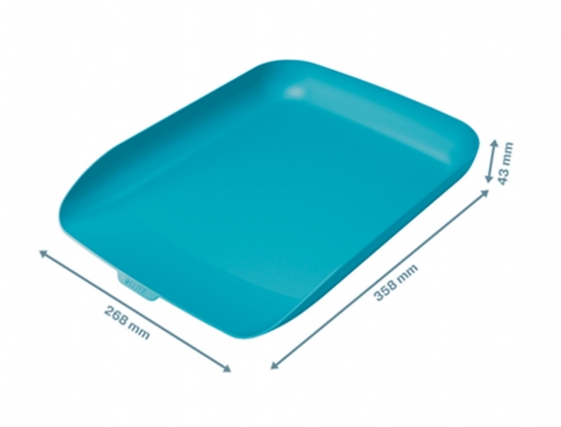 Bandeja sobremesa plastico Leitz cosy azul 268x126x358 mm 53580061, imagen 4 mini