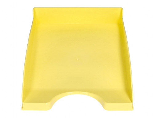 Bandeja sobremesa plastico Q-connect amarillo pastel opaco 240x70x340mm KF17162, imagen 4 mini