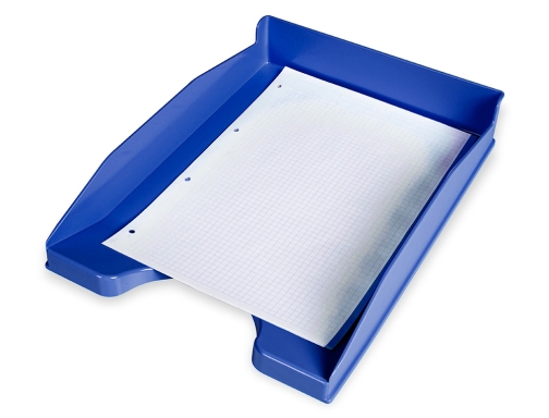 Bandeja sobremesa plastico Q-connect azul opaco 240x70x340 mm KF04191, imagen 4 mini