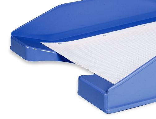 Bandeja sobremesa plastico Q-connect azul opaco 240x70x340 mm KF04191, imagen 5 mini