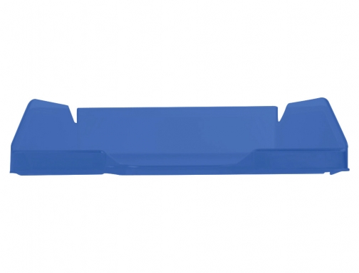 Bandeja sobremesa plastico Q-connect azul transparente 240x70x340 mm KF04197, imagen 2 mini