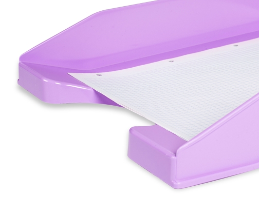 Bandeja sobremesa plastico Q-connect lavanda opaco 240x70x340 mm KF17250, imagen 4 mini