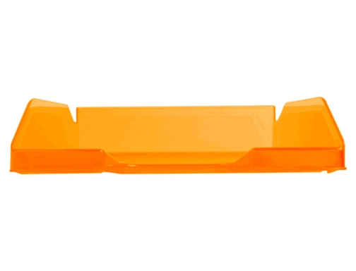 Bandeja sobremesa plastico Q-connect naranja transparente240x70x340 mm KF04201, imagen 2 mini