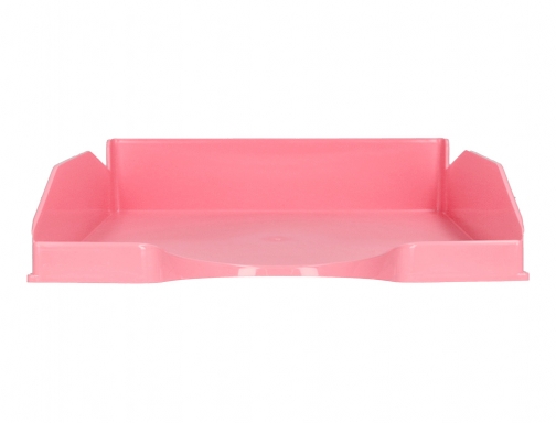 Bandeja sobremesa plastico Q-connect rosa pastel opaco 240x70x340mm KF17161, imagen 3 mini