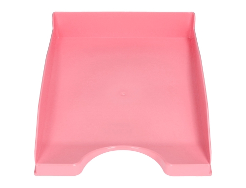 Bandeja sobremesa plastico Q-connect rosa pastel opaco 240x70x340mm KF17161, imagen 4 mini