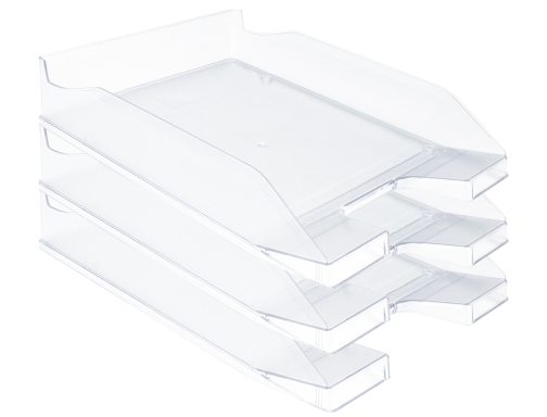 Bandeja sobremesa plastico Q-connect transparente 240x70x340 mm KF04195, imagen 2 mini