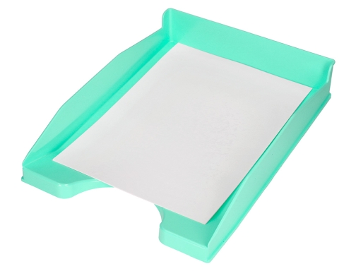 Bandeja sobremesa plastico Q-connect verde menta opaco 240x70x340mm KF17159, imagen 5 mini