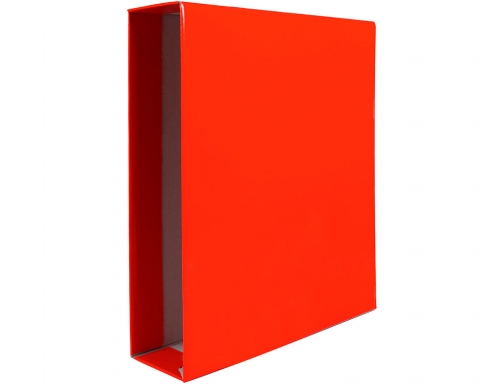 Caja archivador Liderpapel de palanca carton folio documenta lomo 75mm color rojo 72768, imagen 3 mini