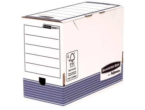 Caja archivo definitivo Fellowes A4 carton reciclado 100% lomo 150 mm montaje 0027701 , azul, imagen 2 mini