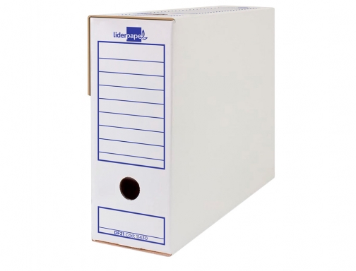 Caja archivo definitivo Liderpapel ecouse carton 100% reciclado 103 cuarto 278x213x105mm 325g 15076 , blanco, imagen 5 mini