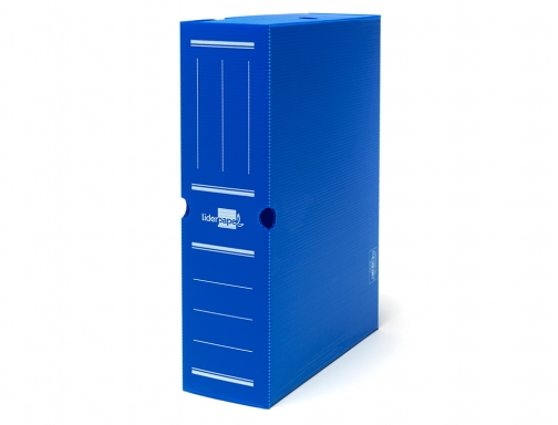 Caja archivo definitivo plastico Liderpapel azul 387x275x105 mm 11351, imagen 2 mini