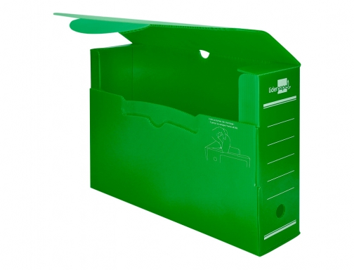 Caja archivo definitivo plastico Liderpapel verde 387x275x105 mm 11357, imagen 5 mini