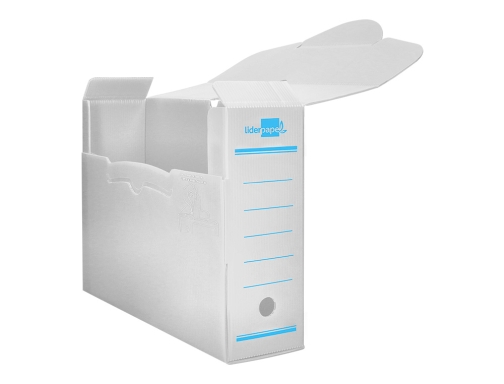 Caja archivo definitivo plastico Liderpapel blanco 360x260x100 mm 16447, imagen 5 mini