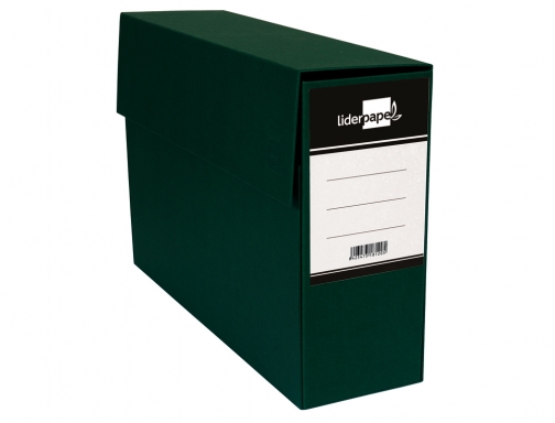 Caja transferencia Liderpapel con fuelle folio color verde 39836, imagen 2 mini