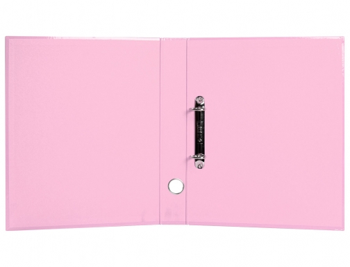 Carpeta de 2 anillas 25 mm mixtas Liderpapel A4 forrado color system 163662 , rosa, imagen 5 mini