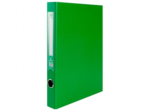 Carpeta de 2 anillas 25mm mixt as Liderpapel folio forrado papercoat con 25074 , verde, imagen 2 mini