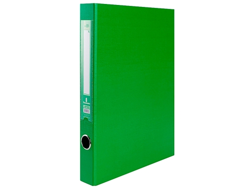 Carpeta de 2 anillas 25mm mixt as Liderpapel folio forrado papercoat con 25074 , verde, imagen 2 mini