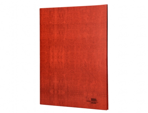 Carpeta de 2 anillas 25mm mixtas Liderpapel folio carton cuero forrado compresor 25247, imagen 4 mini