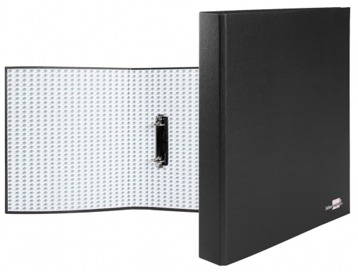 Carpeta de 2 anillas 25mm mixtas Liderpapel folio carton forrado paper coat 25301 , negro, imagen 2 mini