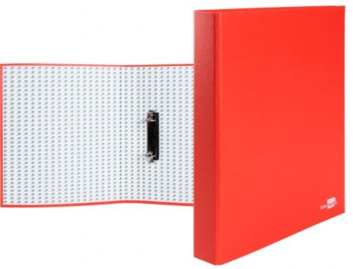 Carpeta de 2 anillas 25mm mixtas Liderpapel folio carton forrado paper coat 25303 , rojo, imagen 2 mini